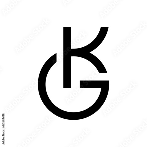 Letter KG GK logo design
