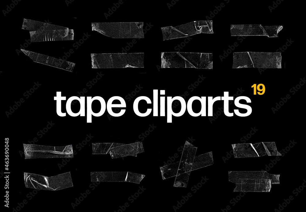 Clear Tape Texture Overlay Cliparts Stock Template Adobe Stock