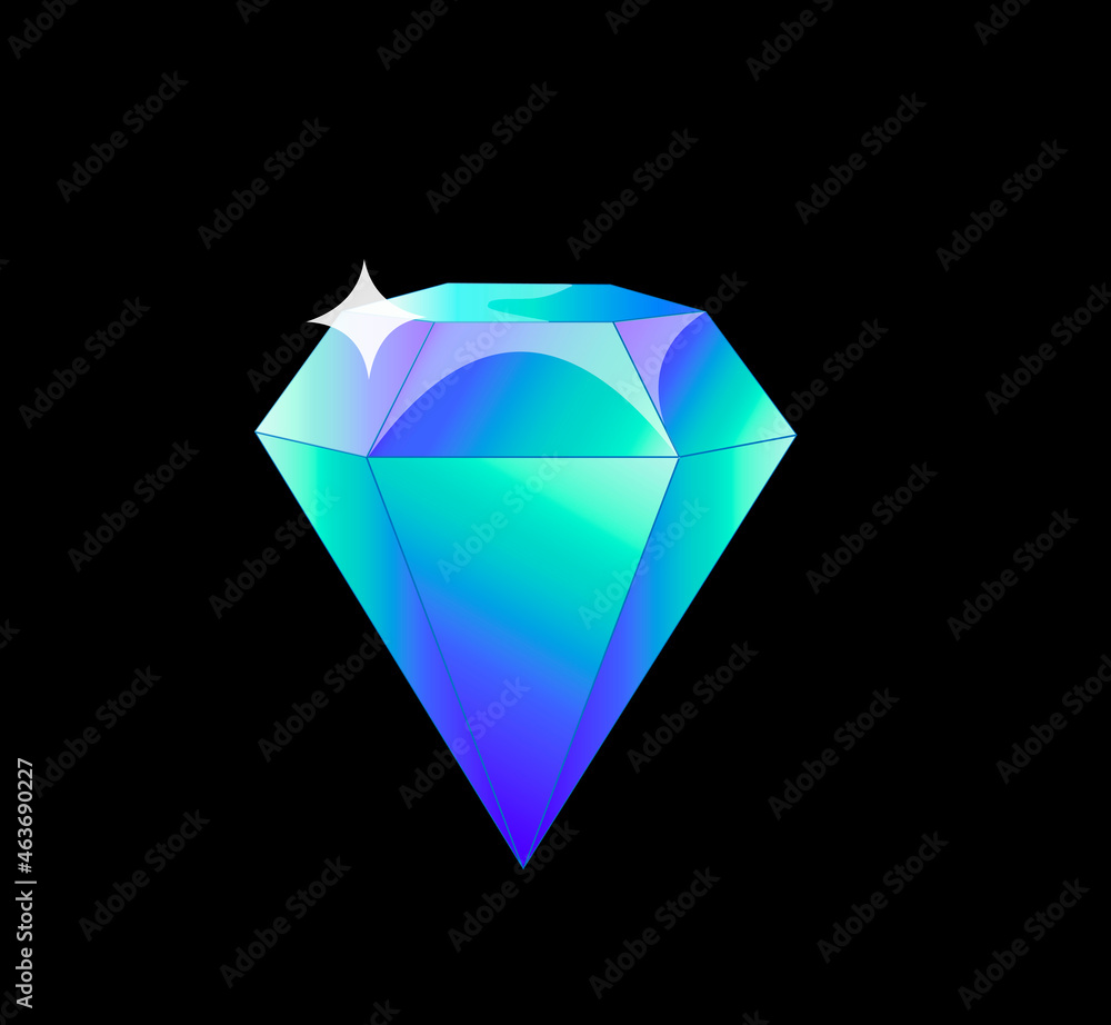vector image of blue diamond vector image of blue diamond