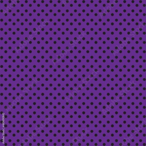 Purple and Black Polka Dot seamless pattern. Vector background.