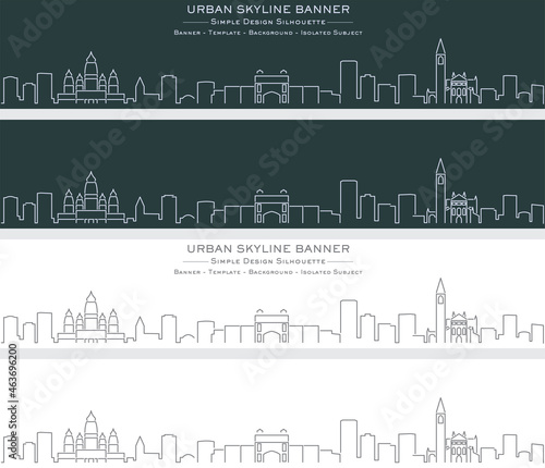 Kanpur Single Line Skyline Profile Banner photo