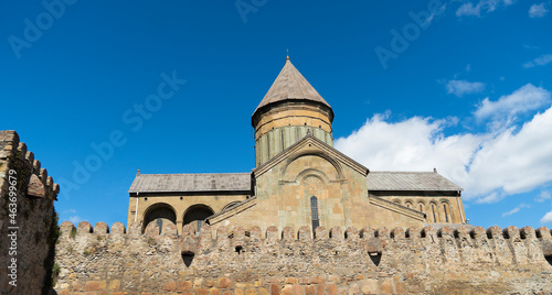 old church. monastery in the mountains. big old church photo