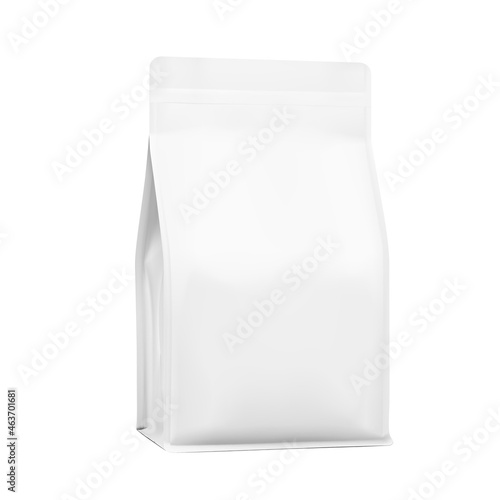 Realistic bag isolated on white background. Isometric view. Vector illustration. Can be use for template your design, presentation, promo, ad. EPS 10.