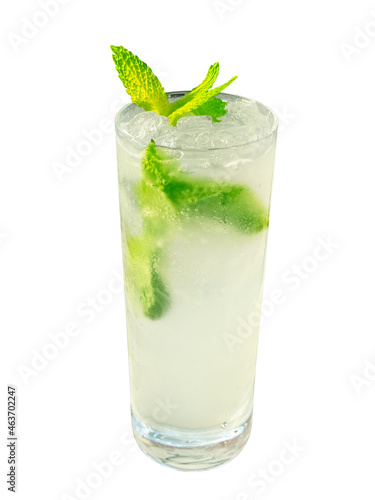 Mojito cocktail drink isolated on white background