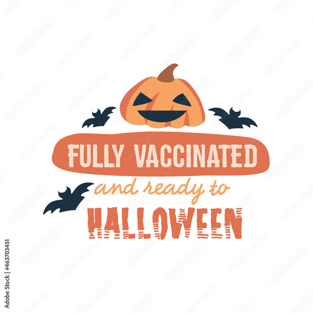 Covid vaccine Halloween, Fully vaccinated and ready to halloween Sticker