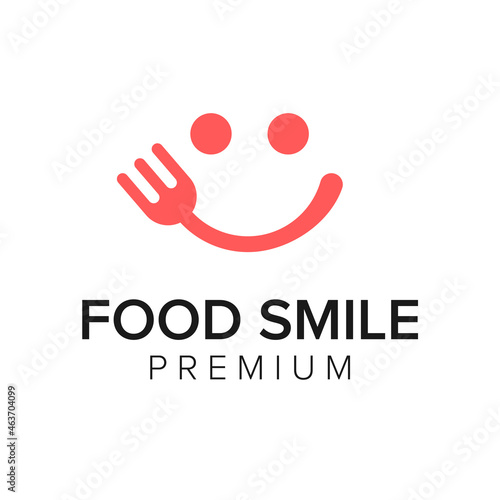 food smile logo icon vector template