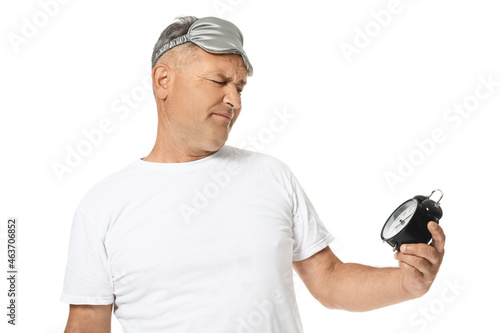 Displeased mature man with ...