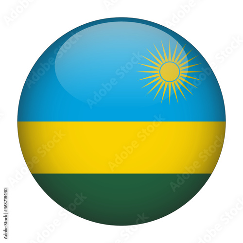 Free Download Rwanda 3D Rounded Country Flag button Icon - GFXLoad