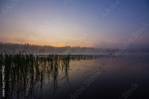 Sunrise on Songo Pond in Bethel, Maine