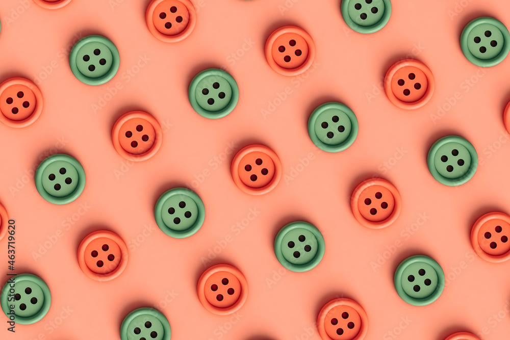 pattern of pink and green buttons on pink background pattern of pink and green buttons on pink background