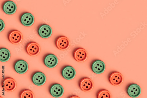 pink and green buttons on pink background photo