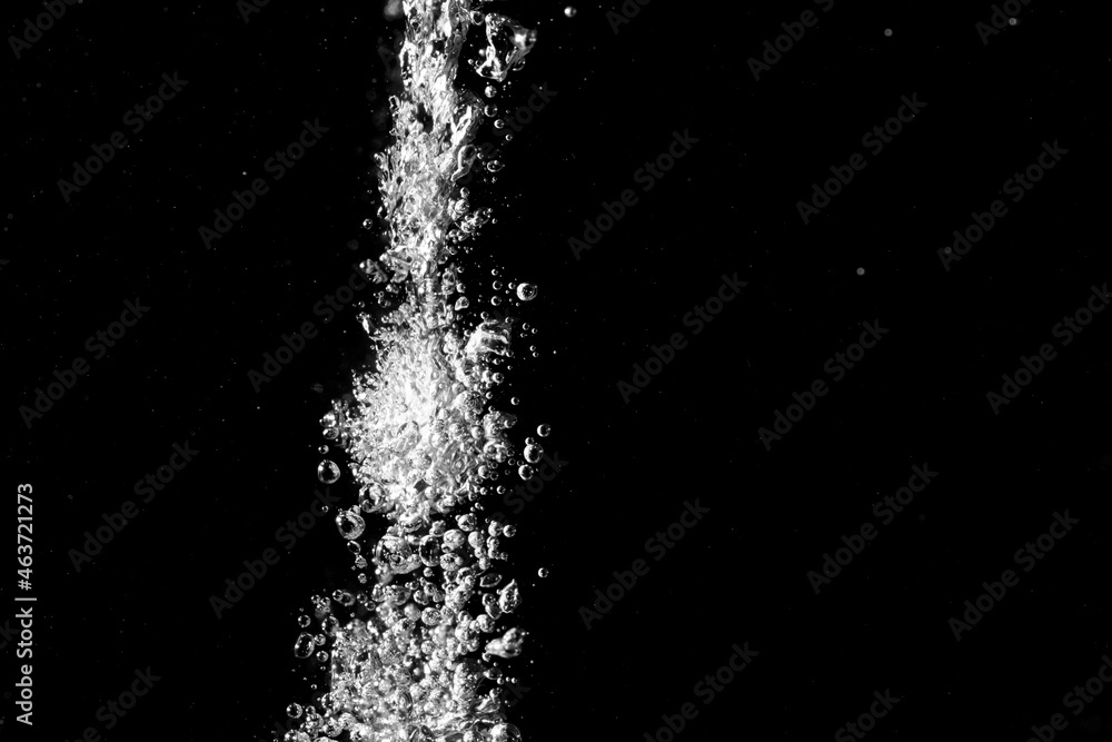 Obraz premium Water bubbles texture on black background