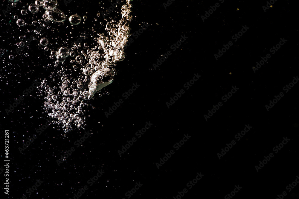 Water bubbles texture on black background Water bubbles texture on black background