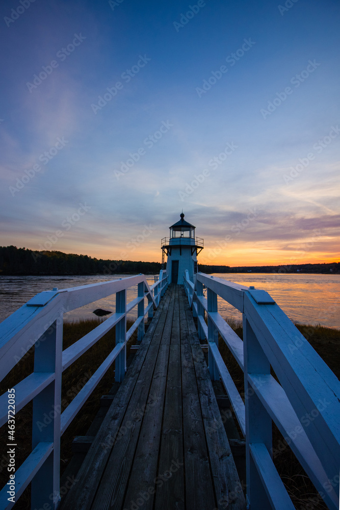 Sunset at Doubling Point Lighthouse in Arrowsic, Maine