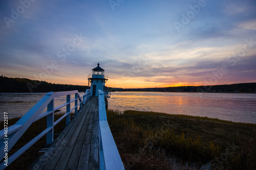 Sunset at Doubling Point Lighthouse in Arrowsic, Maine
