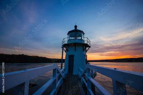 Sunset at Doubling Point Lighthouse in Arrowsic, Maine