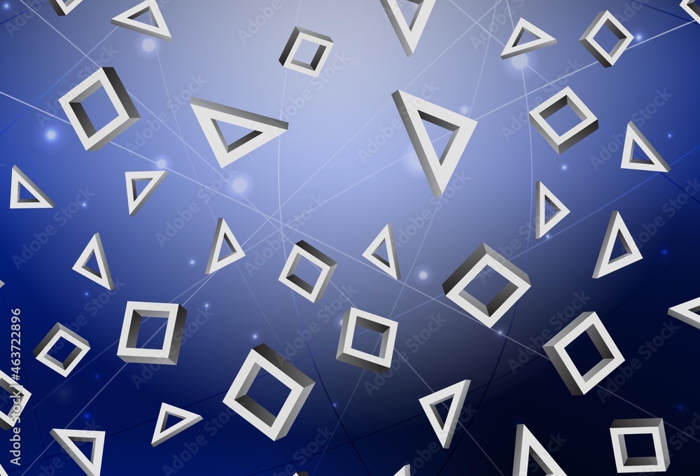 Dark BLUE vector pattern in square style. Dark BLUE vector pattern in square style.