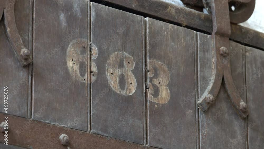 Prison cell numbers in 19th century prison. Stock 비디오 Adobe Stock