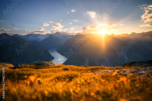 Indian summer in the mountains. photo