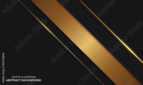 Modern abstract background black dop with golden luxury