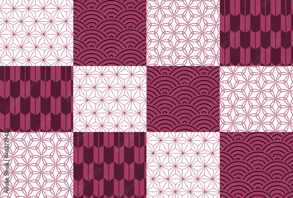 和柄　文様　年賀状　背景