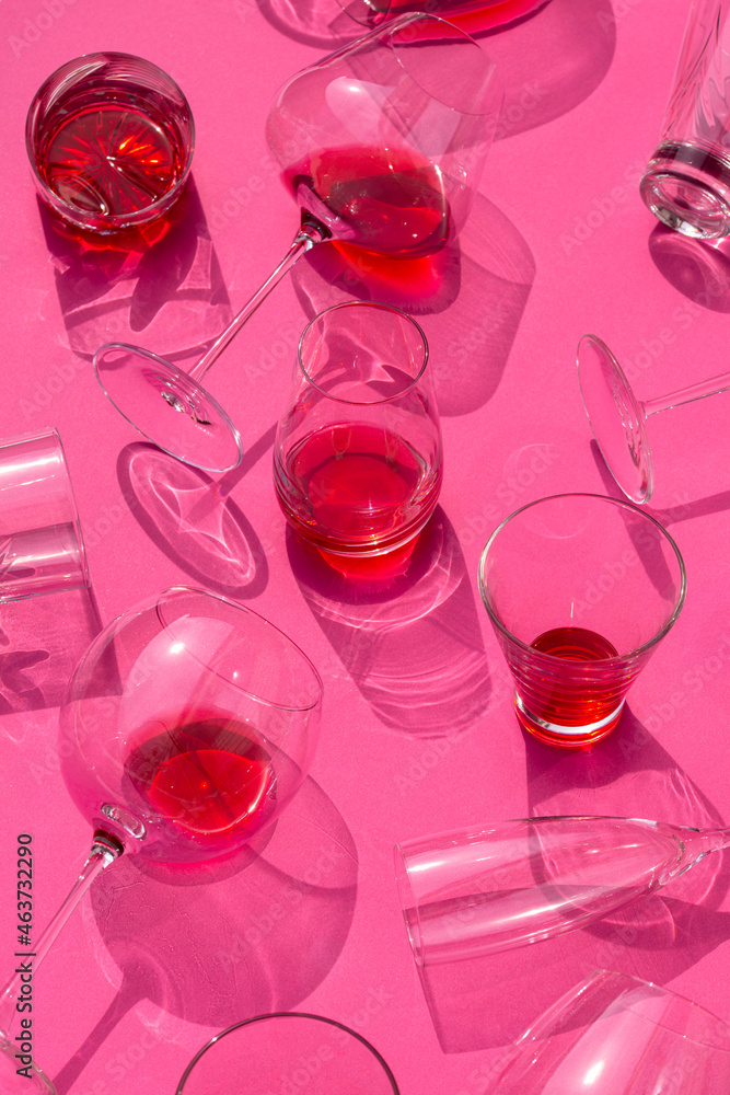 different-glasses-with-bright-red-drinks-stock-photo-adobe-stock