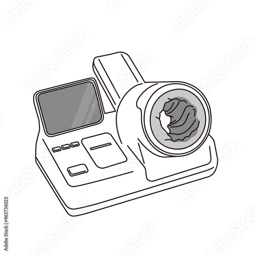 Vector illustration of an automatic blood pressure monitor.