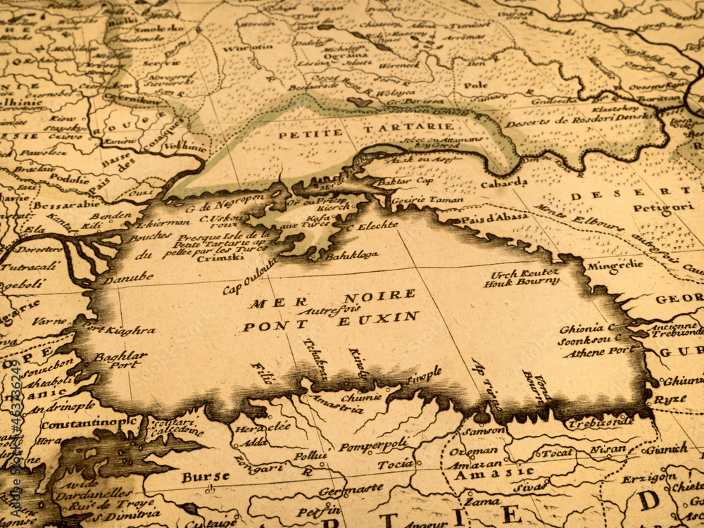 アンティークの世界地図　黒海