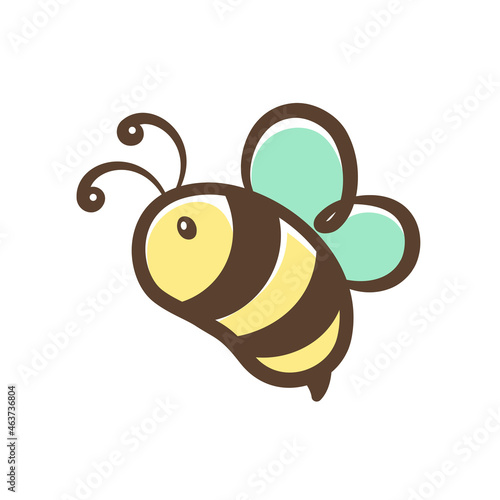 Cute honey bee cartoon clipart vector illustration