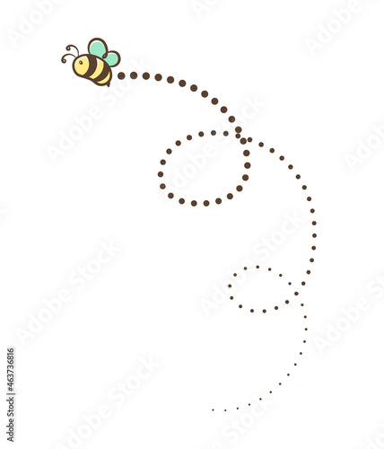 Flying honey bee vector clipart