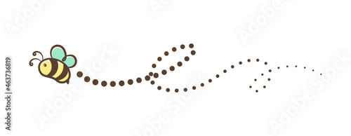 Flying honey bee vector clipart