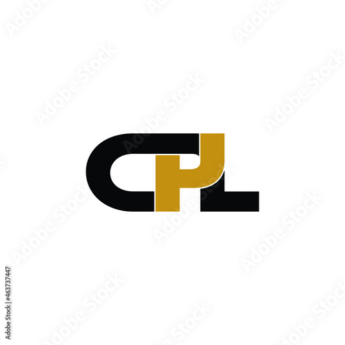 CPL letter monogram logo design vector