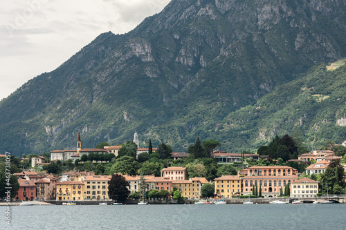 Cityscape of Lecco town, Italy 