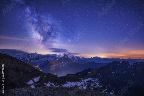 A magical night in the alps photo
