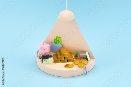 Gold investment concept photo