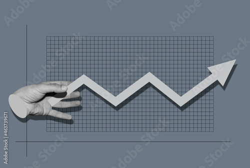 Hand holding graph