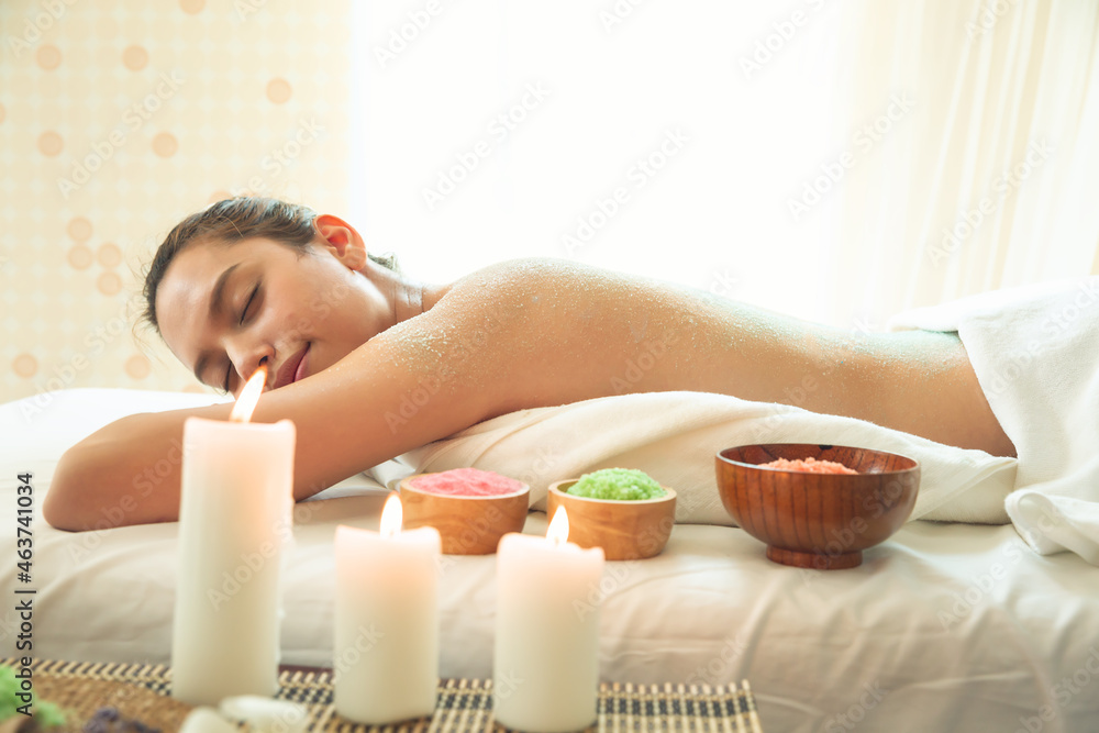 Woman having massage in the spa salon, relaxing and body care , skincare, Health care concept. Woman having massage in the spa salon, relaxing and body care , skincare, Health care concept.
