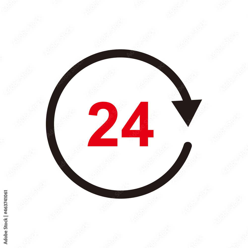 Open around the clock hours a day icon