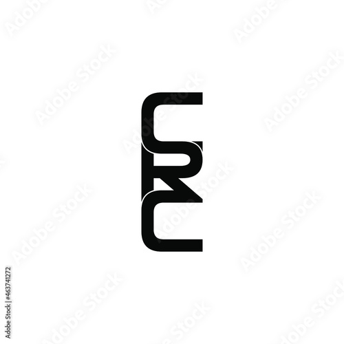 crc initial letter monogram logo design photo