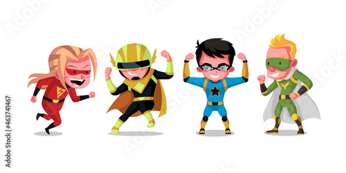 Kids with Super Hero Costume