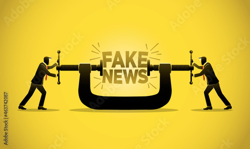 Stop fake news spreading on internet and media concept
