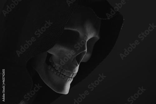 Skull with hood for Halloween