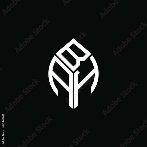 BAH letter logo creative design. BAH unique design

