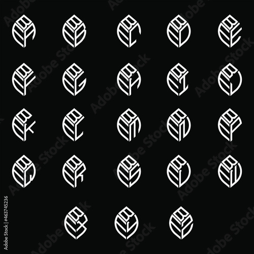 Creative letter logo design on black color background