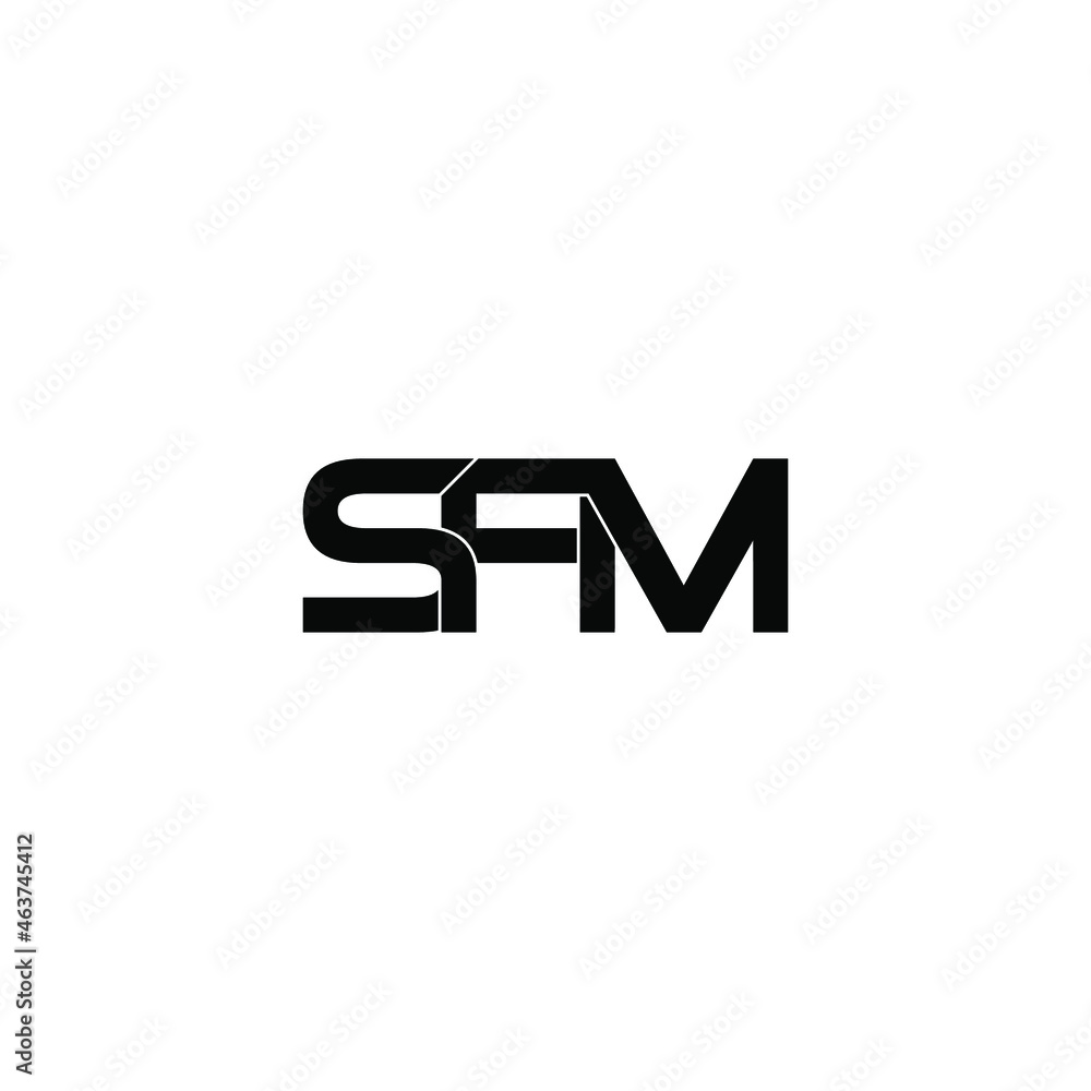 Obraz premium sfm initial letter monogram logo design