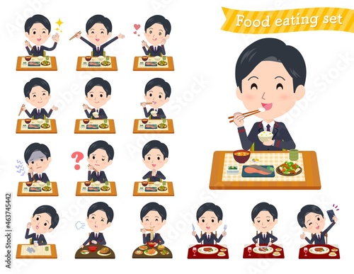 食事に関する郵便スーツ男性のセット