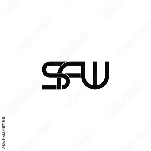 sfw initial letter monogram logo design