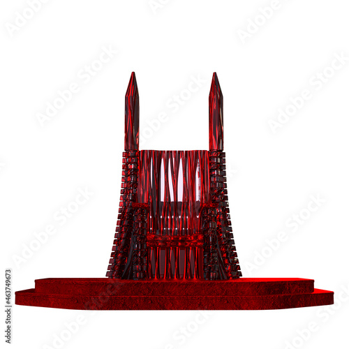 Red Glass Fantasy Throne, 3D Illustration, 3D Rendering © Seeker Stock Art
