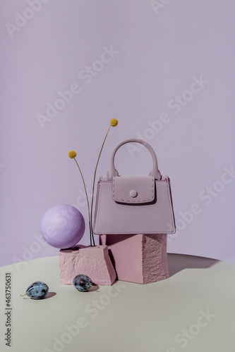 Violet fashion bag photo