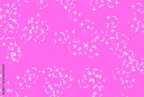 Light Pink vector template with math simbols.